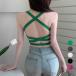  бесплатная доставка задний Cross топ cup имеется sexy нижнее белье Bra Cami спина открытие U шея толщина cup внутренний 