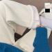 бесплатная доставка длинные брюки высокий талия casual широкий брюки талия резина теплый низ Корея способ одноцветный i-