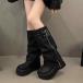  бесплатная доставка женский flair широкий вал Work ботинки Street способ модный engineer boots .....
