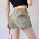  бесплатная доставка Vintage способ Denim шоу хлеб прекрасный ножек ножек длина ji- хлеб модный American Casual hot брюки маленький видно прекрасный . Gene 