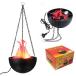 3D Fake Fire Flame Hanging Lamp Decoration,110V Artificial Flickering Flame Campfire 3D Decorative Night Light Realistic Torch Light Table Lamp Stage