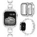 Invoibler Compatible with Apple Watch Band 40mm with Rhinestone Protective Cover for iWatch Series 6/5/4 (Silver)¹͢