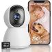 4MP Indoor Camera, 2K Security Camera for Baby Monitor, 360 PTZ Wireless Cameras for Home Security, 5G  2.4G WiFi Pet Camera with Phone App, Night
