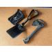 CAPTAIN STAG Captain Stag прямоугольник steel складной лопата ( сумка есть ) NEDFOSS рука Axe комплект USED товар 