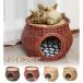  cat house braided rattan bed rattan house .. cat cat bed cat for bed kennel pet bed rattan bed ... lovely basket enduring biting 