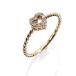  палец .ROCCA| rocker K18 бриллиант 0.06ct #4 Heart кольцо {0326042500301}(f)