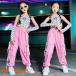  танцевальный костюм Kids Корея розовый s брюки выставить Jazz Dance Cheer танцевальный костюм девушки тренировка надеты презентация отвечающий .. модный 