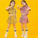  танцевальный костюм в клетку Kids ....t рубашка Kids Dance выставить Корея hip-hop юбка девочка отвечающий .. Cheer девушка презентация 