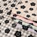 Mary Quant в клетку oks50cm единица измерения | порез продажа продается куском ткань ткань ткань хлопок 100% в клетку цветочный принт цветок рисунок Logo симпатичный модный Англия 