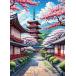  бриллиант искусство 4 угол бисер квадратное Sakura .. -слойный . японский стиль Япония пейзаж бриллиант искусство комплект ручная работа весна. Sakura средний дерево подарок подарок вышивка комплект 