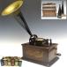 [. приятный ]1900 год примерно Thomas *ejison патефон [EDISON STANDARD PHONOGRAP] передвижной . труба тубус 17шт.@J1951