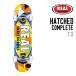 REAL настоящий HATCHED COMPLETE 7.3 скейтборд Complete конечный продукт 