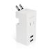  Elecom USB ответвление /USB женский ×2/AC×1/ длина ../2.1A/ белый 