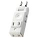  Elecom разветвитель compact супер тонкий 4 выход белый AVT-M01-24WH