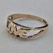  Britain Vintage jewelry [LOVE] sculpture 9ct Gold ring ring 