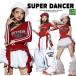  девушки hip-hop костюм красный белый K-POP Корея Cheer Dance ребенок Dance одежда Dance одежда ребенок Dance одежда .... tops брюки юбка 