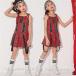  в клетку One-piece Kids танцевальный костюм hip-hop Jazz Dance Cheer Cheer девушка девочка stage костюм постановка одежда отвечающий .. тренировка надеты HIPHOP