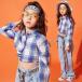  танцевальный костюм выставить hip-hop костюм майка Kids Jazz танцевальный костюм рубашка с длинным рукавом HIPHOP танцевальный костюм stage костюм Denim брюки в клетку 