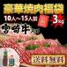 【送料無料】宮崎牛入の豪華！焼肉バーベキューセット3kg＋オマケ付き