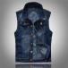  Denim рубашка лучший передний открытие лучший для мужчин и женщин Vintage унисекс лучший авария обработка casual Denim рубашка жакет Street 
