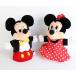 *90s MATTEL Disney Disney Mickey &amp; Minnie Mouse рука марионетка кукла 2 body комплект * Old Vintage мягкая игрушка 