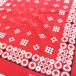 60s FAST COLOR RN15898 точка рисунок хлопок бандана красный *91 Vintage носовой платок HANDCRAFT Polka полька-дот узор 