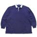 90s Polo Ralph Lauren one отметка хлопок Rugger рубашка nas темно-синий XXL* очень большой Logo вышивка большой размер One-piece унисекс 