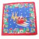  неиспользуемый товар *80s USA производства Santa Claus Рождество рисунок бандана * Old носовой платок северный олень санки подарок снег ... снеговик 