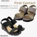 FIRST CONTACT First Contact сделано в Японии прекрасный ножек Wedge подошва сандалии wave форма подошва резина ремешок 92015 женский 