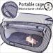  portable cage Monotone check / chihuahua small size dog cat for mobile Circle portable Carry house 