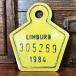  бесплатная доставка Vintage collector предмет 1980 годы Belgium LIMBURG Lynn brug велосипед номерной знак 
