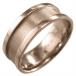 平らな指輪 メンズ 地金 k18ピンクゴールド 約7mm幅 大きめサイズ 厚さ約1.4mm ハーフ溝ネット通販 着物　振袖　格安レンタル