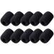 DFsucces Mike sponge 10 piece set headset income mike windshield loudspeaker noise prevention Mike cover for exchange black (30mm*2