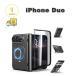 iPhone Duo �|���J�[�{�l�[�g 360����] �����O�t�� �X�^���h�@�\ �q���W�ی� �}�O�l�b�g �P�[�X �u���b�N �ϏՌ� ���^ �y�� �J�o�[ �܂肽���� ��������