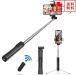 ���[ iPhone/Android �X�}�z �Ή� �O�r�X�^���h ���B��_ �Z���J�_ �u���b�N Bluetooth ���C�����X�����R�� LED�⏕���C�g�t�� �L�k 360�x��]