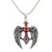 [Rockyu] �l�b�N���X �����Y �X�e�����X �����A�����M�[�Ή� �V���o�[ �ԐF�W���R�j�A �� �N���X �\���� �y���_���g �x�l�`�A���`�F�[