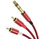 MOSWAG 6.35mm TRS-�f���A�� RCA �I�[�f�B�I�P�[�u�� Y �^����P�[�u�� ���b�h 10m