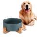  ceramics made large dog dog for tableware - for pets tableware - pet bowl - dog hood bowl -.. plate - natural bamboo made stand attaching | 1800ml