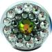 Swarovski Crystal Ring Home Button (Vitrail Medium × Black Diamond × Crystal)
