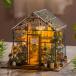 DIY Mini цветок кукла house комплект,3D мозаика выцветание n желтохвост,DIY, дом,... оборудование орнамент, мебель имеется 