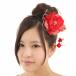 和装 髪飾り 花飾り 正月 成人式 振袖用 Y005 赤格安セール 着物　振袖　格安レンタル