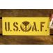 US Air Force old Logo stencil paper pattern * U.S.A.F. character one seat A4 width 