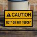  предостережение!..! дотрагиваться .! стикер * наклейка CAUTION предупреждение желтый земля JT2736