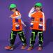 Kids танцевальный костюм hip-hop 2 пункт выставить HIPHOP длинный рукав шампанское tsu брюки девочка ребенок одежда Jazz Dance stage костюм Корея 