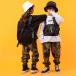  Kids танцевальный костюм hip-hop HIPHOP выставить камуфляж камуфляж брюки ребенок девочка мужчина длинный рукав s Jazz Dance stage костюм тренировка надеты 