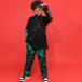  Kids танцевальный костюм hip-hop выставить HIPHOP ребенок coats длинный рукав ребенок одежда жакет брюки длинные брюки Jazz Dance презентация 
