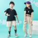  чёрный короткий рукав футболка танцевальный костюм hip-hop Dance sHIPHOP Kids выставить Jazz Dance шаровары спорт ребенок Dance одежда 