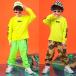  Dance s длинный рукав флуоресценция цвет Kids танцевальный костюм hip-hop выставить ребенок HIPHOP постановка одежда длинный рукав s камуфляж брюки мужчина девочка stage костюм 