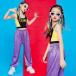  танцевальный костюм Корея Jazz Dance HIPHOP hip-hop верх и низ в комплекте s брюки-карго Junior выставить ....hiphop Корея дешевый 