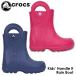 クロックス crocs レインシューズ 男の子 女の子 子供靴 キッズ ジュニア 12803 ハンドルイット レインブーツ 雨 雪 長靴 ピンク ブルー